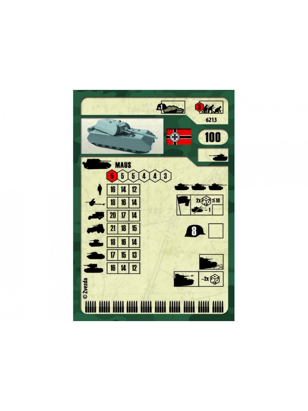 Сборная модель ZVEZDA Немецкий сверхтяжёлый танк "Маус", 1/100