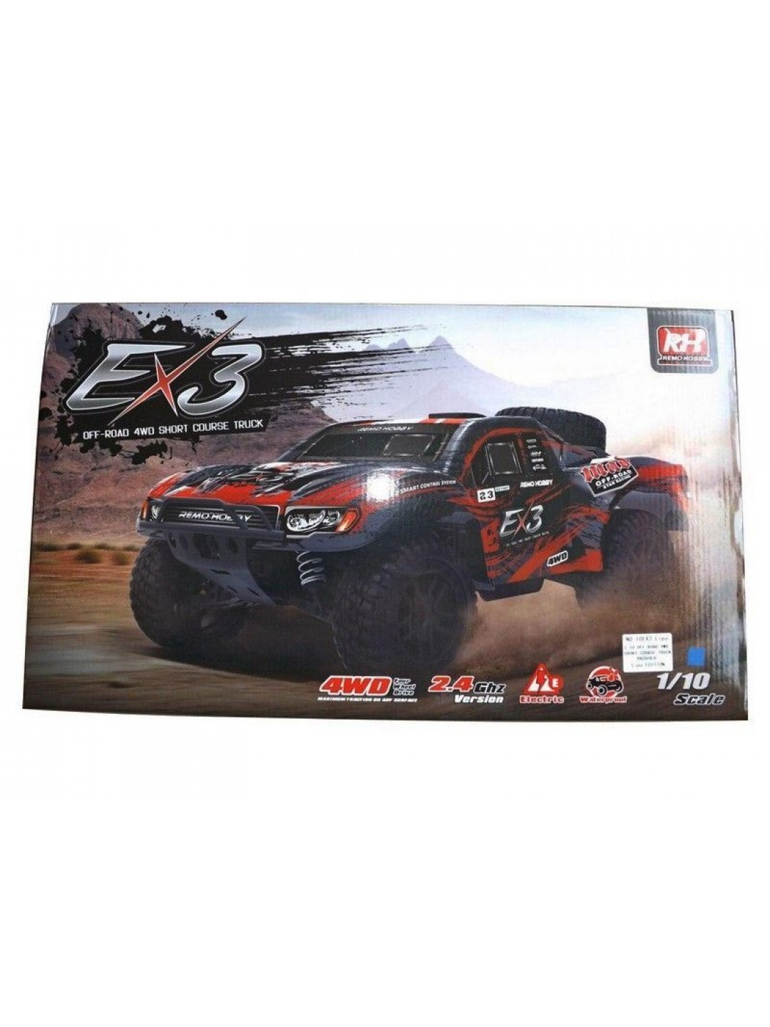 Радиоуправляемый шорт-корс Remo Hobby EX3 (красный) 4WD 2.4G 1/10 RTR