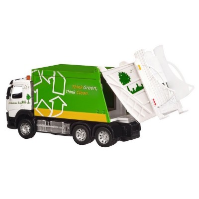 Машина "АВТОПАНОРАМА" Volvo мусоровоз, зеленый, 1/50, свет, звук, в/к 28*14*10 см