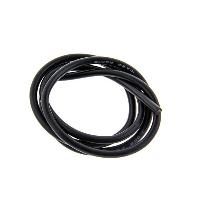 Провод AWG 10 (5,26кв.мм) силиконовый, многожильный, черный (1м/п) Провод AWG 10 (5,26кв.мм) силиконовый, многожильный, черный (1м/п)