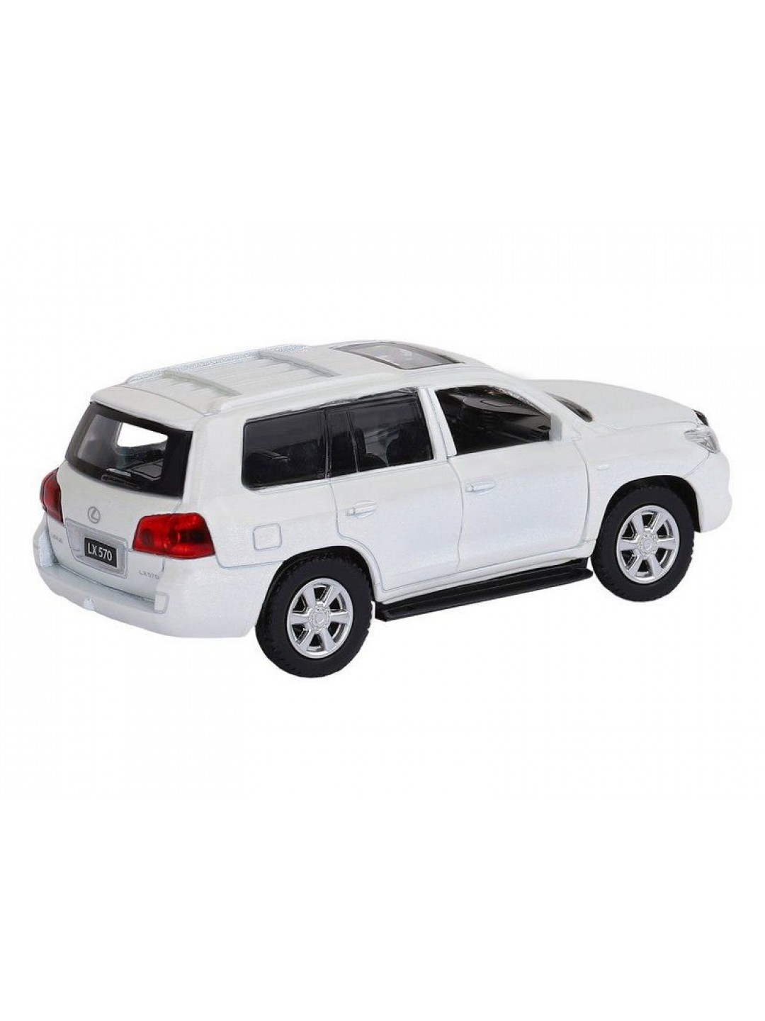 Машина "АВТОПАНОРАМА" Lexus LX570, белый, 1/43, инерция, в/к 17,5*12,5*6,5 см