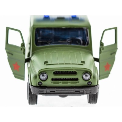 Машина "АВТОПАНОРАМА" инерц. УАЗ (армия) 1/50, в/к 12*7*5,5 см