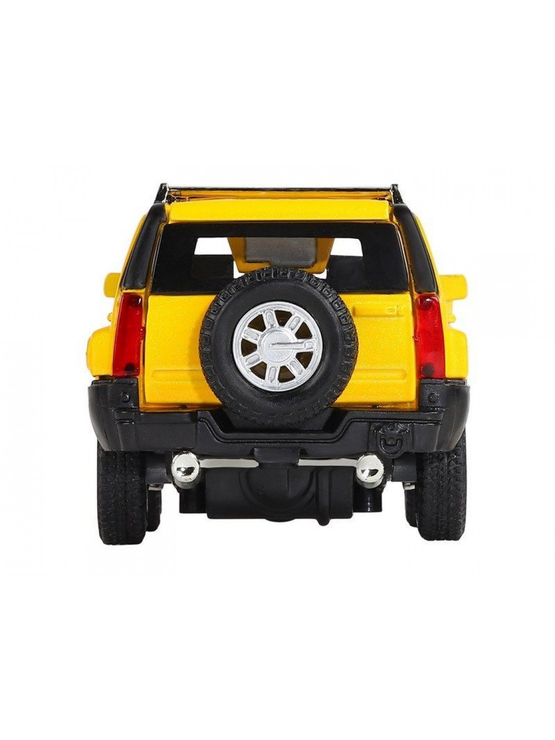 Машина "АВТОПАНОРАМА" Hummer H3, желтый, 1/32, свет, звук, инерция, в/к 17,5*13,5*9 см