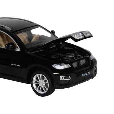 Машина "АВТОПАНОРАМА" BMW X6, черный, 1/32, свет, звук, инерция, в/к 17,5*13,5*9 см