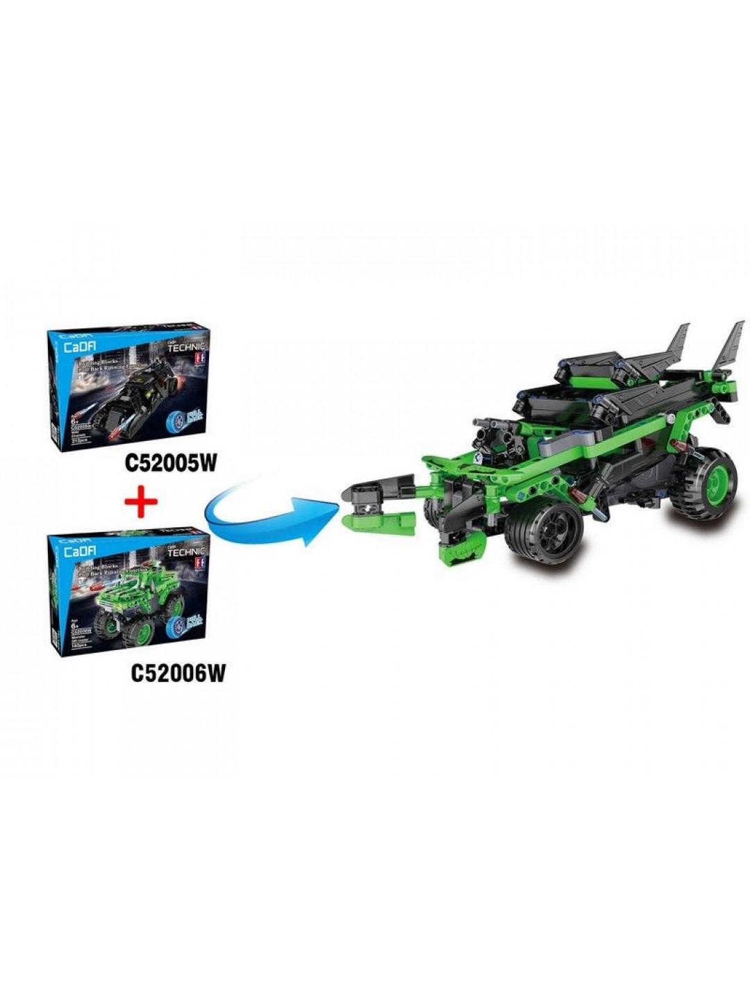 Конструктор CADA Technic монстр-внедорожник совместим с C52005W, инерционный (182 детали)