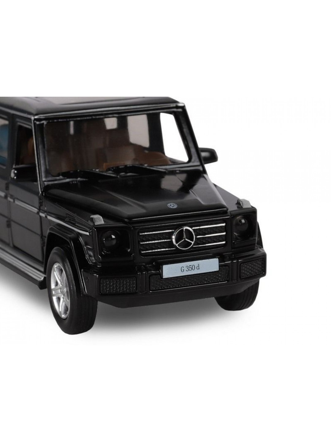 Машина "АВТОПАНОРАМА" Mercedes-Benz G350d, черный, 1/32, свет, звук, инерция, в/к 18*9*13,5 см