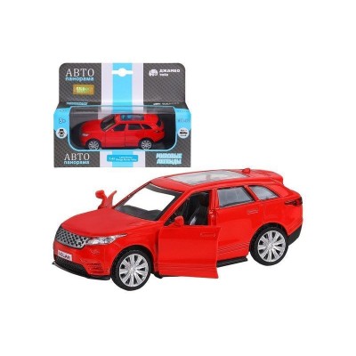 Машина "АВТОПАНОРАМА" Land Rover Range Rover Velar, красный, 1/42, инерция, в/к 17,5*12,5*6,5 см