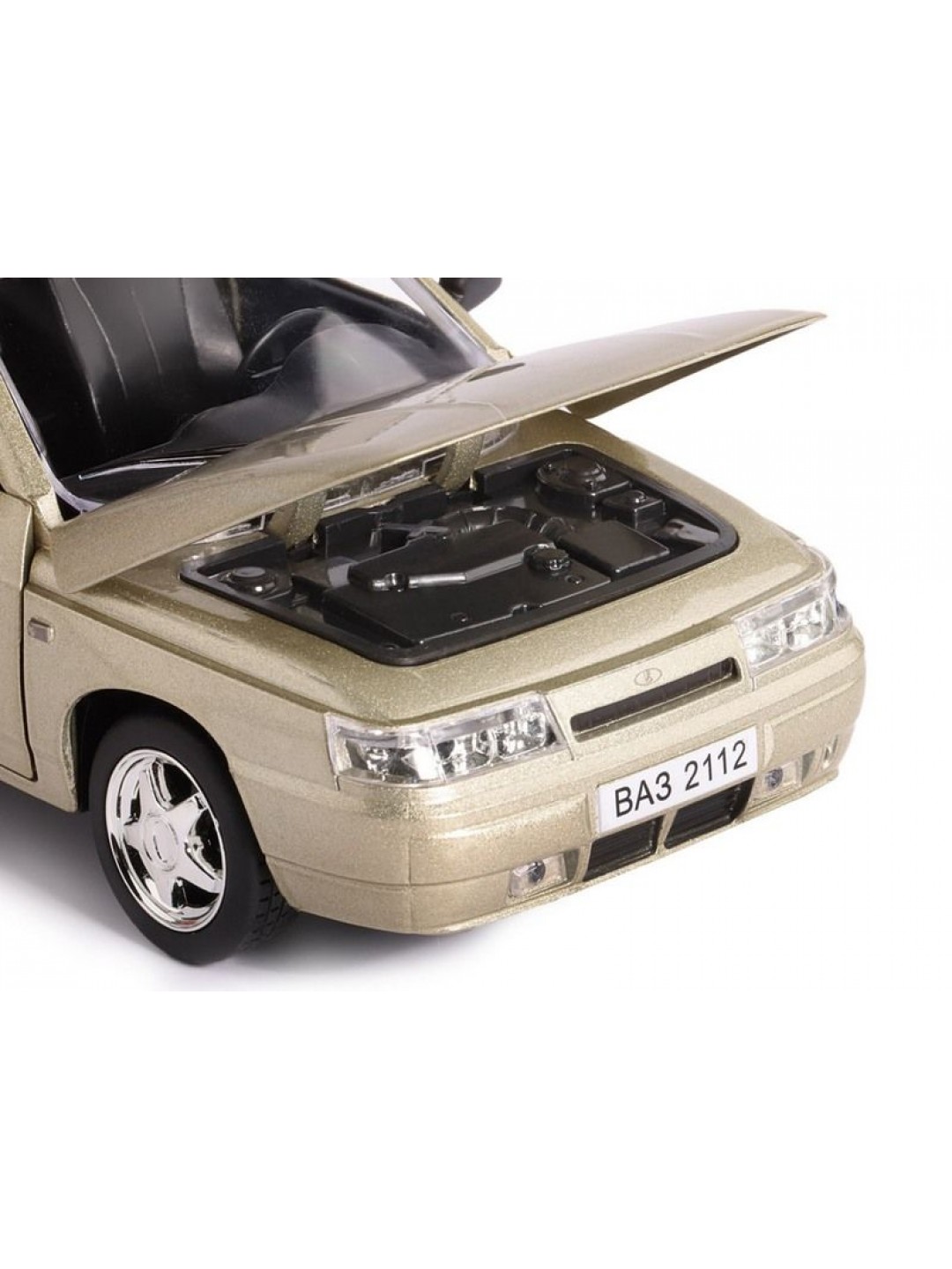 Машина "АВТОПАНОРАМА" ВАЗ 2112, золотой, 1/22, инерция, в/к 24,5*12,5*10,5 см
