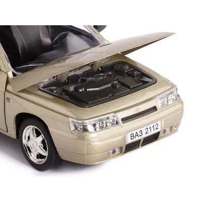Машина "АВТОПАНОРАМА" ВАЗ 2112, золотой, 1/22, инерция, в/к 24,5*12,5*10,5 см