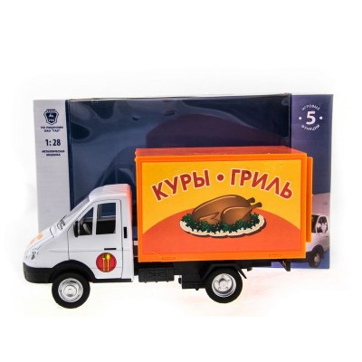 Машина "АВТОПАНОРАМА" "ГАЗель" (кура-гриль) 1/28, в/к 24*14*12 см