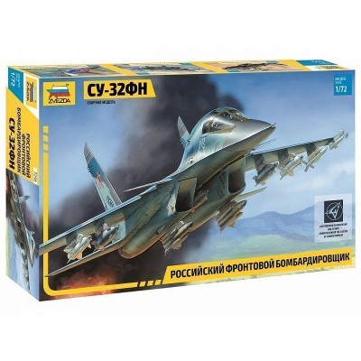 Сборная модель ZVEZDA Российский фронтовой бомбардировщик Су-32ФН, 1/72