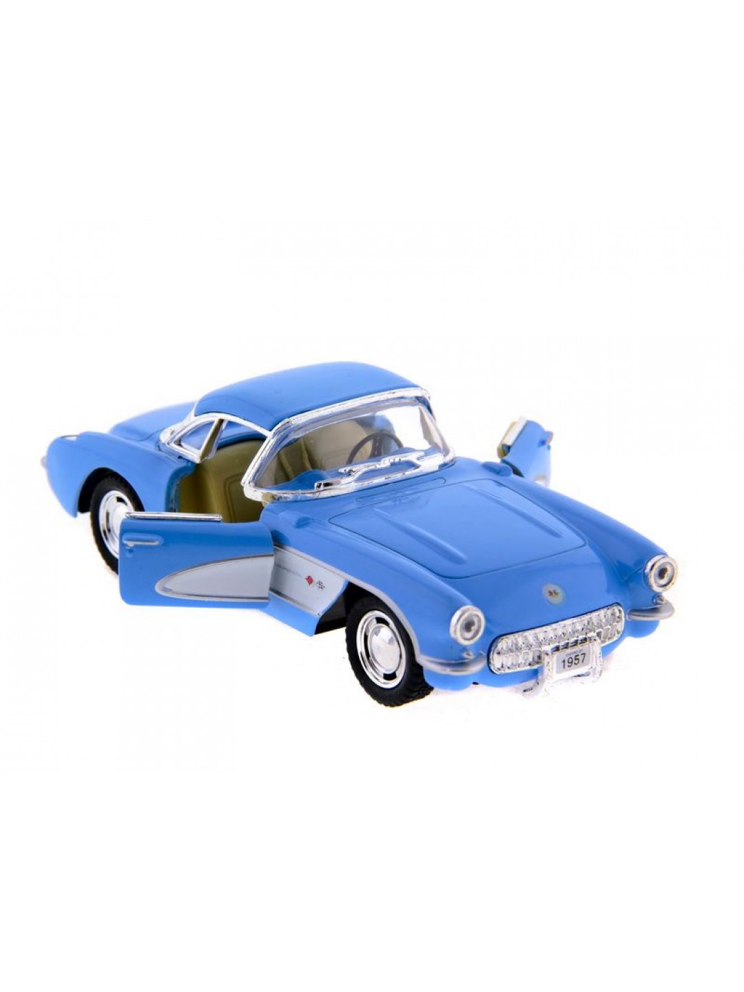 Машина Kinsmart "Chevrolet Corvette 1957" инерция (1/12шт.) 1:34 б/к