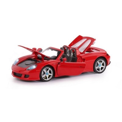 Машина "АВТОПАНОРАМА" Porsche Carrera GT, красный, 1/24, свет, звук, в/к 24,5*12,5*10,5 см
