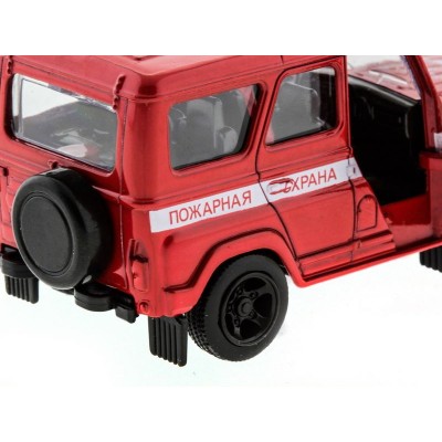 Машина "АВТОПАНОРАМА" инерц. УАЗ-469 (пожарная) 1/50, в/к 12*7*5,5 см