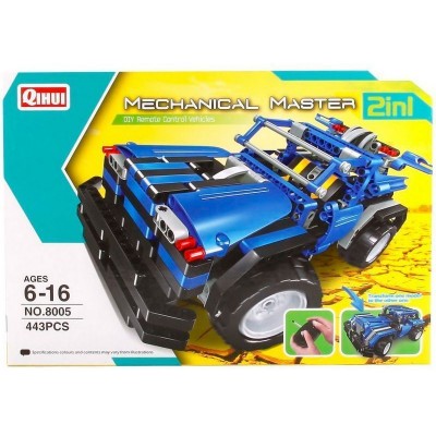 Р/У конструктор Qihui Mechanical Master 2 в 1 Спорткар и Седан (443 детали)