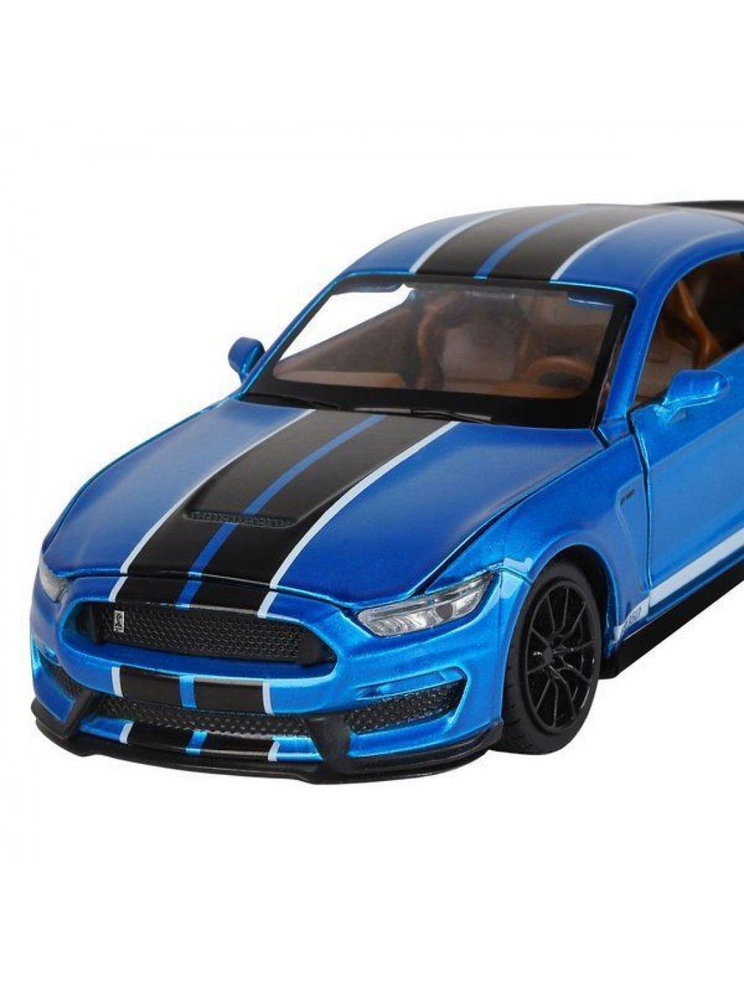 Машина "АВТОПАНОРАМА" Ford Shelby GT350, синий, 1/32, свет, звук, инерция, в/к 17,5*13,5*9 см