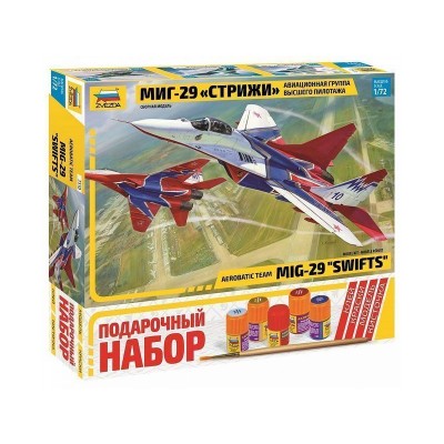 Сборная модель ZVEZDA Авиационная группа высшего пилотажа МиГ-29 "Стрижи", подарочный набор, 1/72