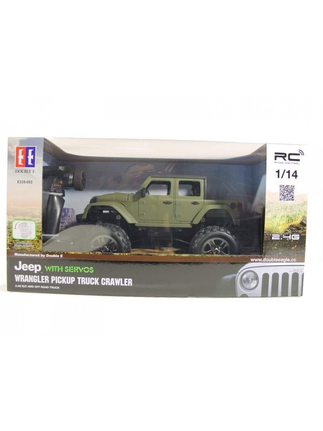 Радиоуправляемый краулер Double Eagle JEEP 1:14 4WD 2.4G (кузов пикап)