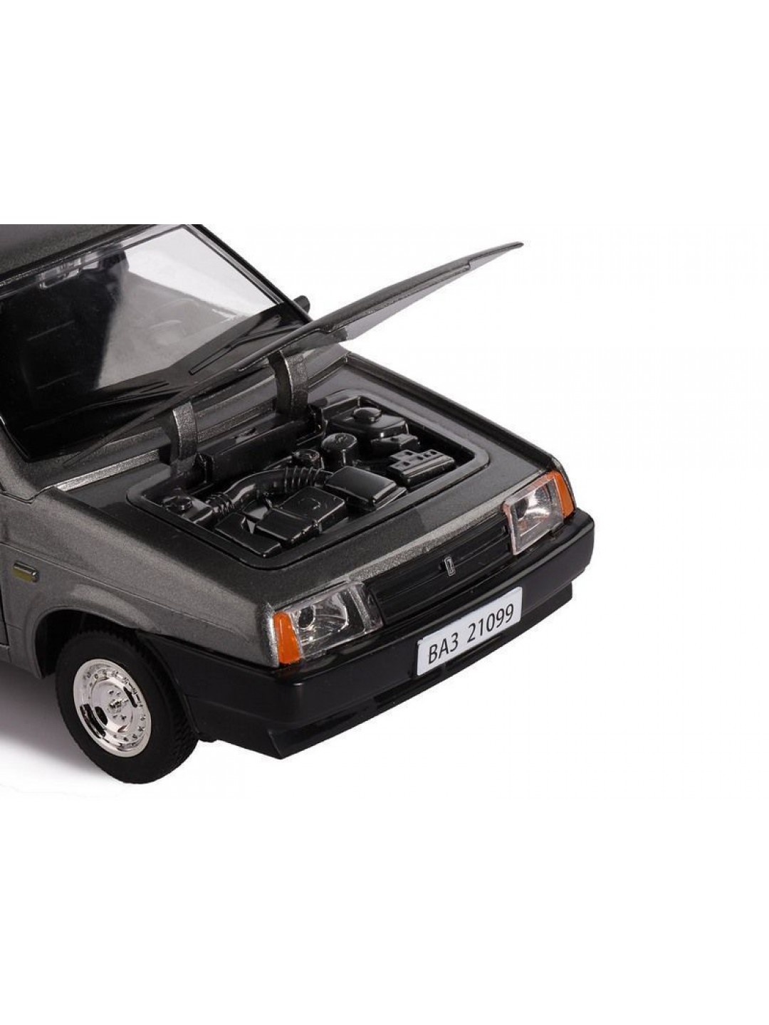 Машина "АВТОПАНОРАМА" ВАЗ 21099, 1/22, серый, инерция, в/к 24,5*12,5*10,5 см