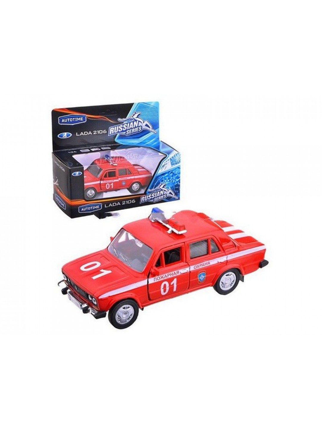 Машина Autotime "LADA 2106" пожарная охрана 1:36