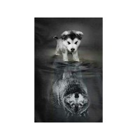 Картина по номерам с цветной схемой на холсте 30х40 Я все смогу... (17 цветов)