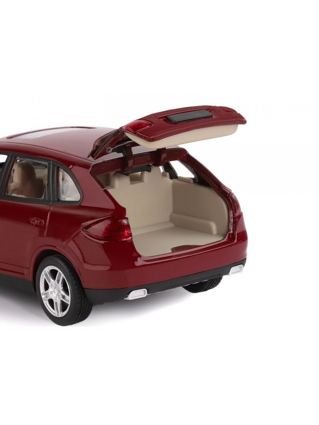 Машина "АВТОПАНОРАМА" Porsche Cayenne S, бордовый, 1/24, в/к 24,5*12,5*10,5 см