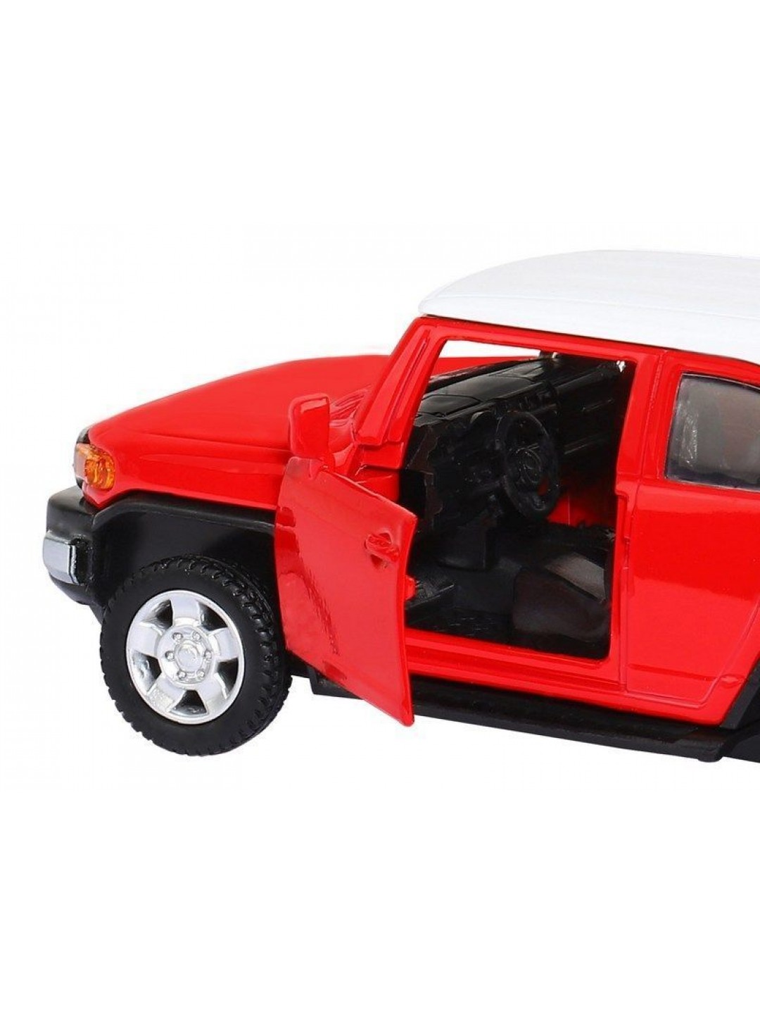 Машина "АВТОПАНОРАМА" Toyota FJ Cruiser, красный, 1/43, инерция, в/к 17,5*12,5*6,5 см