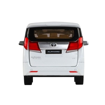 Машина "АВТОПАНОРАМА" Toyota Alphard, белый, 1/29, свет, звук, инерция, в/к 20*10*11 см