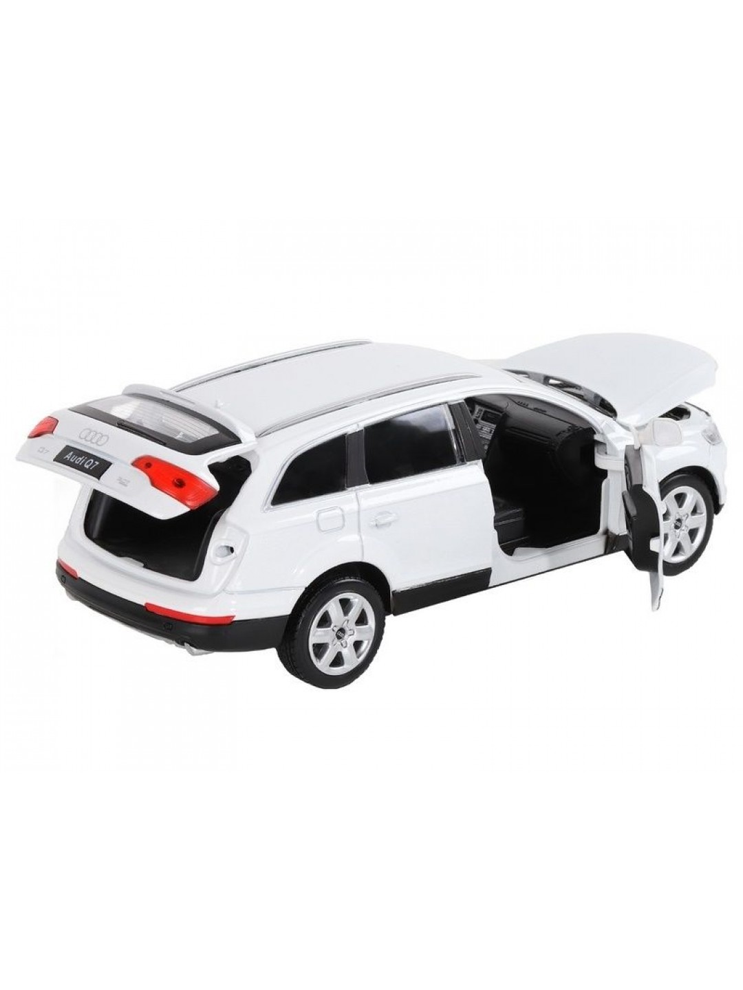 Машина "АВТОПАНОРАМА" Audi Q7, белый, 1/24, свет, звук, в/к 24,5*12,5*10,5 см
