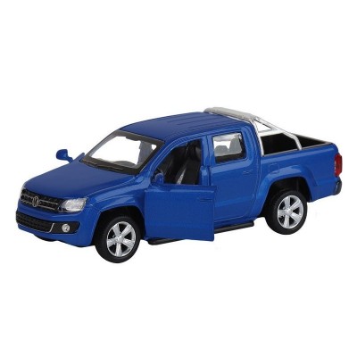 Машина "АВТОПАНОРАМА" Volkswagen Amarok, синий, 1/46, инерция, откр. двери, в/к 17,5*12,5*6,5 см