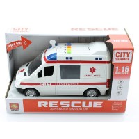 Машина инерционная WY590A Скорая помощь свет/звук в/к Машина инерционная WY590A Скорая помощь свет/звук в/к