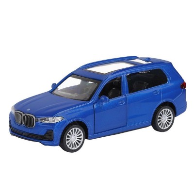 Машина "АВТОПАНОРАМА" BMW X7, синий, 1/44, инерция, в/к 17,5*12,5*6,5 см