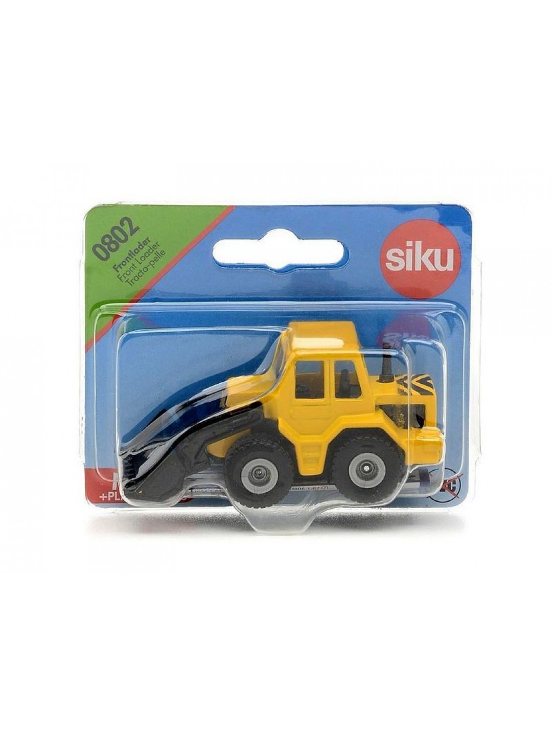 Погрузчик Siku 0802 фронтальный 1/55, 7.4 см, желтый