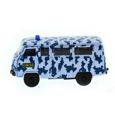 Машина "АВТОПАНОРАМА" инерц. УАЗ-452 (ОМОН) 1/50, в/к 12*7*5,5 см