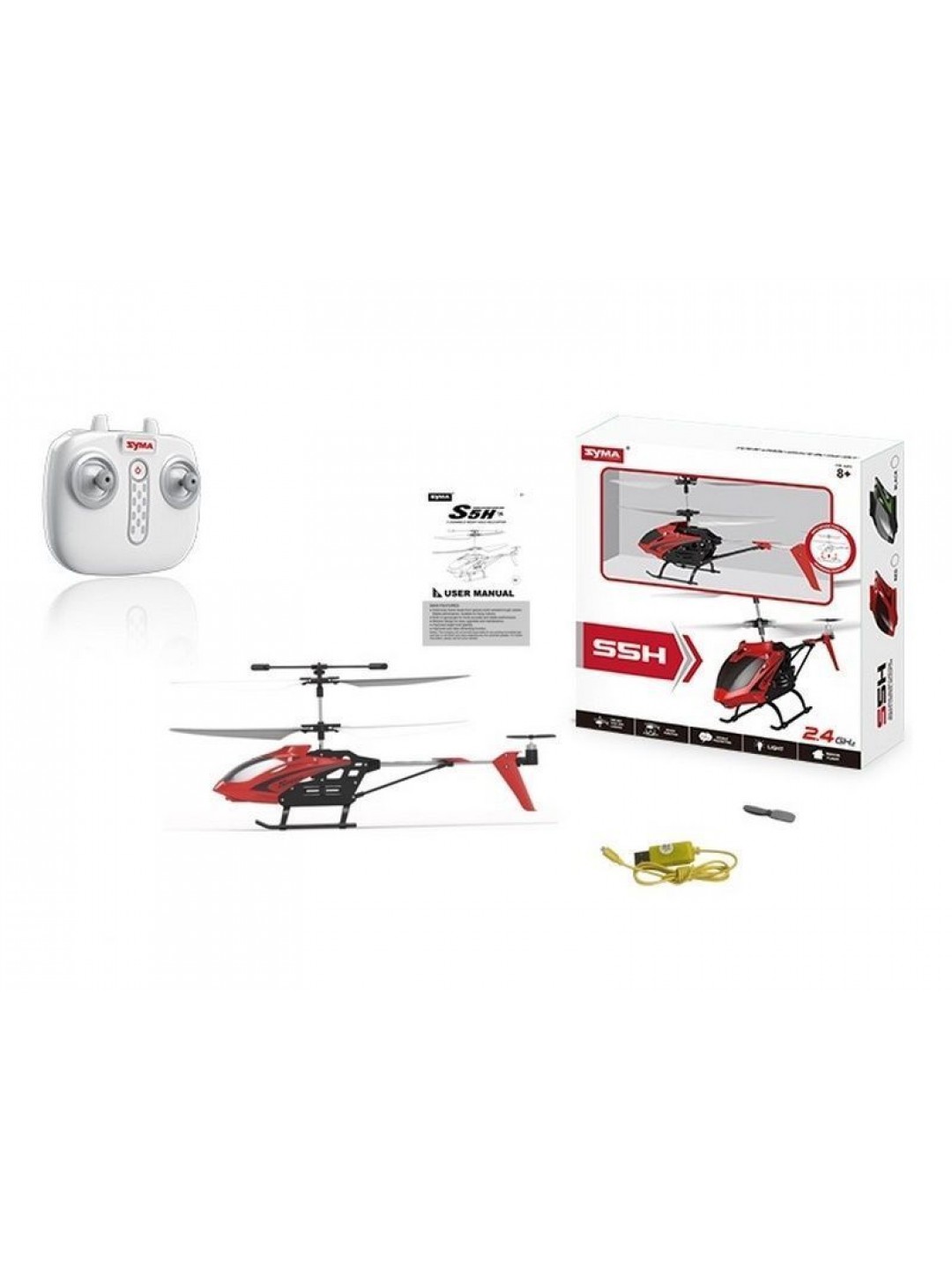 Р/У вертолет Syma S5H (чёрный), барометр 2.4G RTF