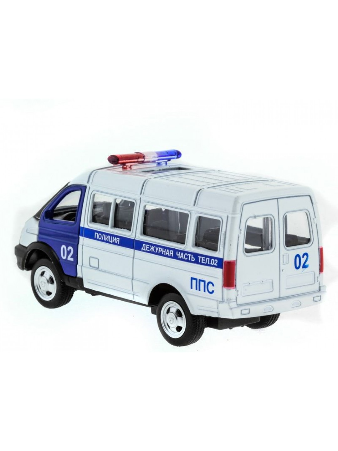 Машина "АВТОПАНОРАМА" инерц. "ГАЗель"(полиция) 1/50, в/к 14,5*8*5,5 см