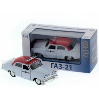 Машина "АВТОПАНОРАМА" инерц.ГАЗ-21 (такси) 1/43, в/к 14*7*5,5 см