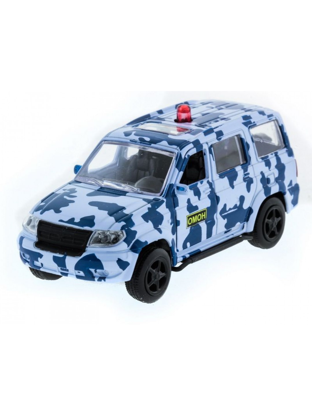 Машина "АВТОПАНОРАМА" инерц. УАЗ Патриот (омон) 1/50, в/к 12*7*5,5 см