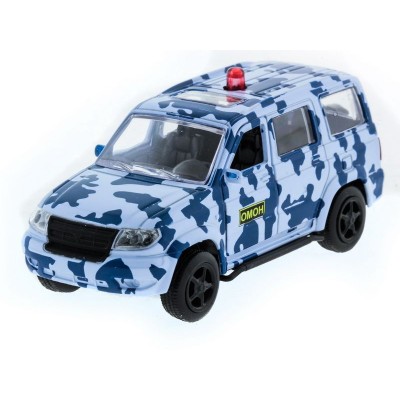 Машина "АВТОПАНОРАМА" инерц. УАЗ Патриот (омон) 1/50, в/к 12*7*5,5 см