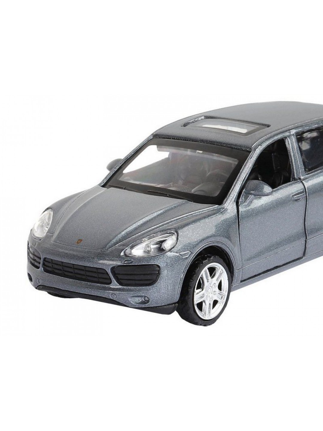 Машина "АВТОПАНОРАМА" Porsche Cayenne S, серый перламутр, 1/43, инерция, в/к 17,5*12,5*6,5 см