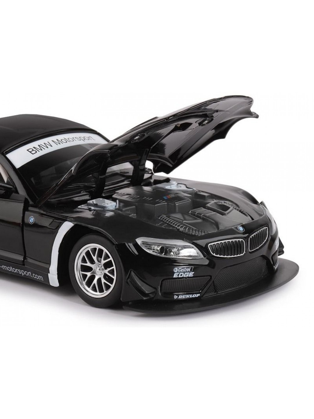 Машина "АВТОПАНОРАМА" BMW Z4 GT3, черный, 1/24, свет, звук, в/к 24,5*12,5*10,5 см