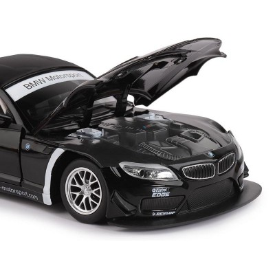 Машина "АВТОПАНОРАМА" BMW Z4 GT3, черный, 1/24, свет, звук, в/к 24,5*12,5*10,5 см