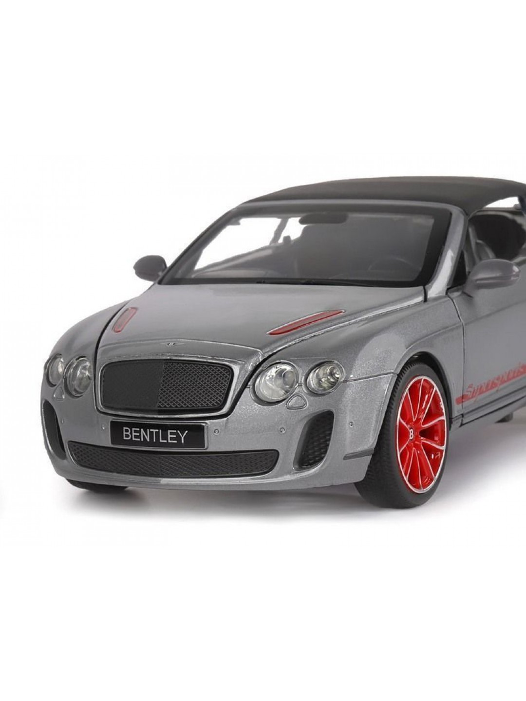 Машина "АВТОПАНОРАМА" Bentley Continental Supersports ISR, серый мет, 1/24, в/к 24,5*12,5*10,5 см