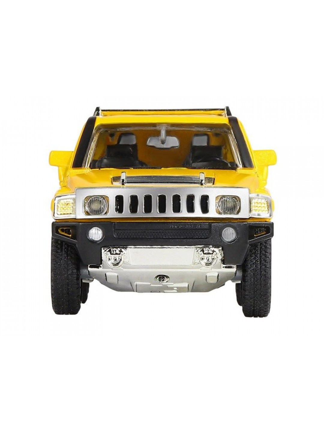 Машина "АВТОПАНОРАМА" Hummer H3, желтый, 1/32, свет, звук, инерция, в/к 17,5*13,5*9 см