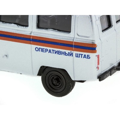 Машина "АВТОПАНОРАМА" инерц. УАЗ-452 (МЧС) 1/50, в/к 12*7*5,5 см