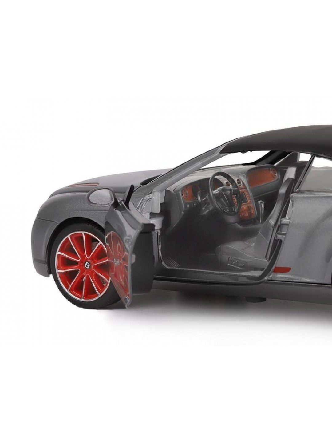 Машина "АВТОПАНОРАМА" Bentley Continental Supersports ISR, серый мет, 1/24, в/к 24,5*12,5*10,5 см
