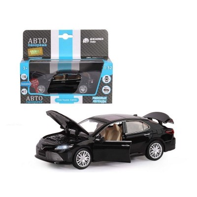 Машина "АВТОПАНОРАМА" Toyota Camry, черный, 1/32, свет, звук, инерция, в/к 17,5*13,5*9 см
