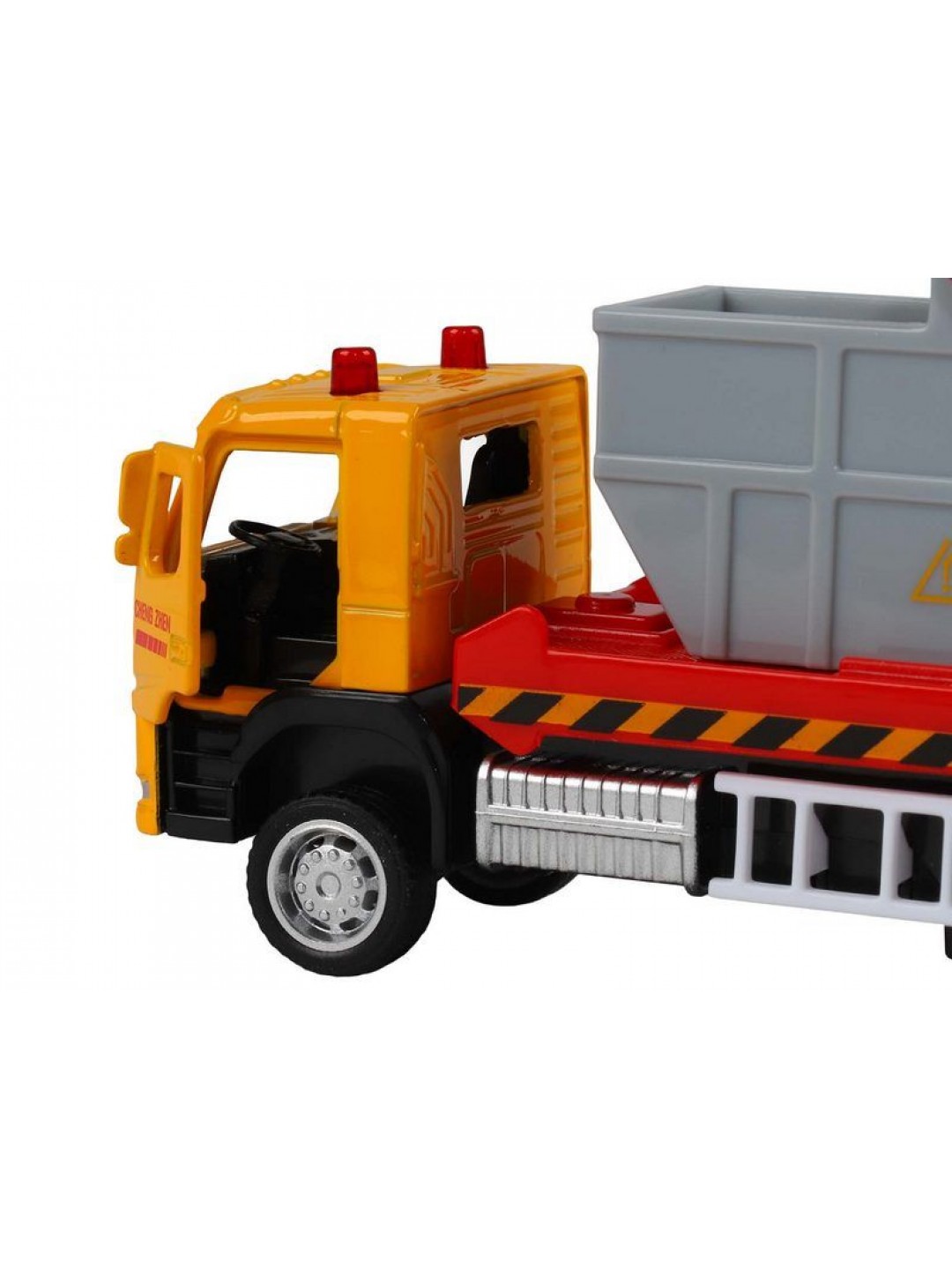 Машина "АВТОПАНОРАМА" VOLVO FM "Мусоровоз", желтый-серый, 1/72, инерция, в/к 17,5*13*6,5 см