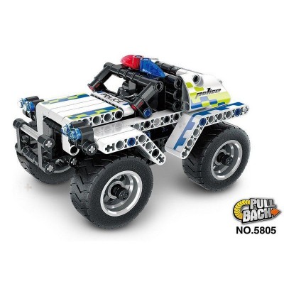 Конструктор Qihui Mechanical Master Полицейский джип совместим с QH5806, инерционный (199 деталей)