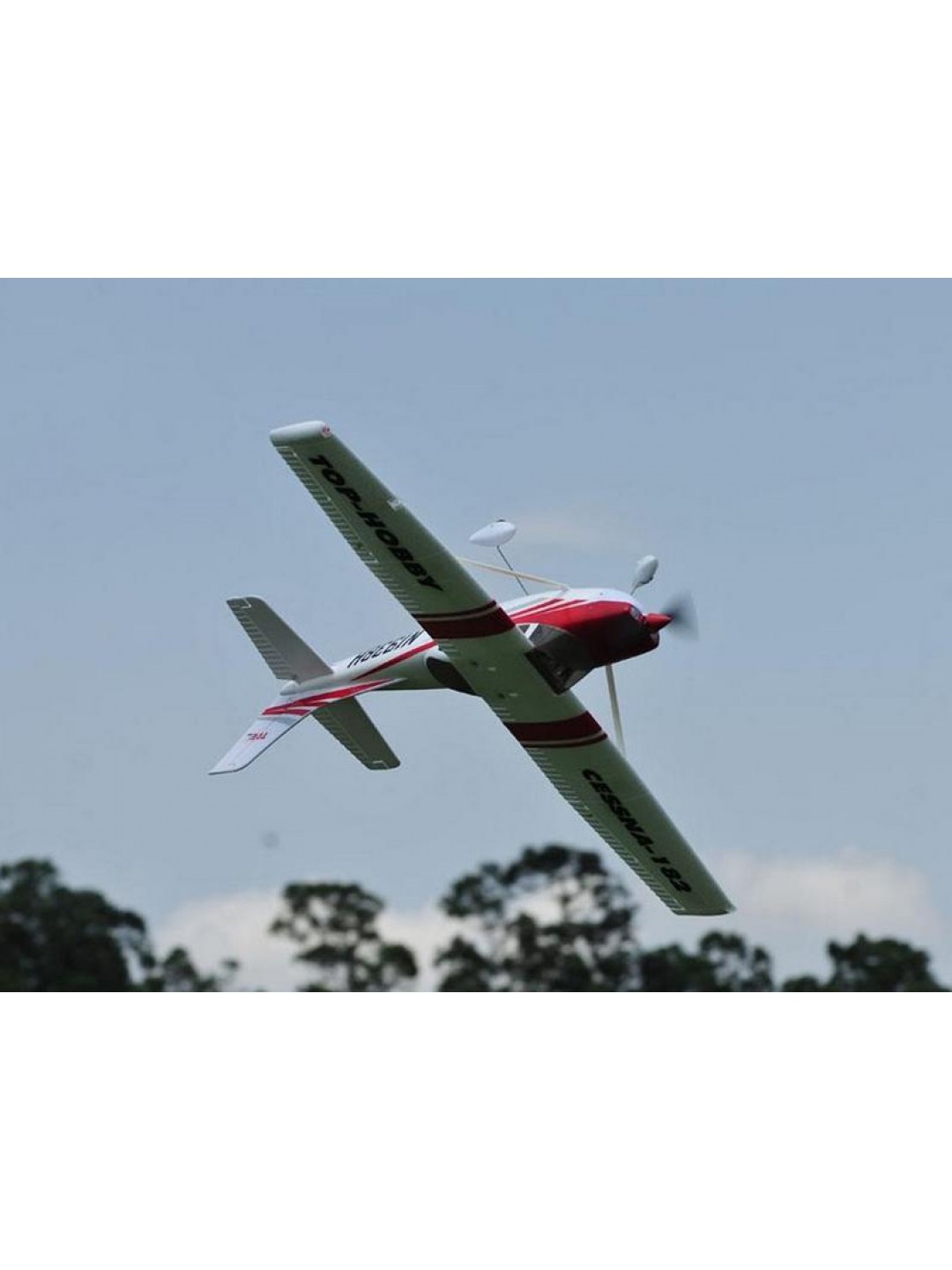 Радиоуправляемый самолет Top RC Cessna 182 400 class синяя 965мм KIT
